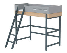 Popsicle High Bed with Slating Ladder, blueberry