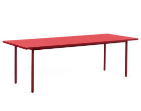 Two-Colour Dining Table 240 cm, maroon red/red