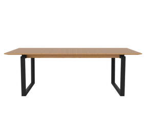Nord Dining Table 220 cm, black oak / oiled oak