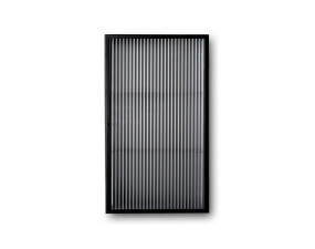 Haze Wall Cabinet Reeded Glass, black