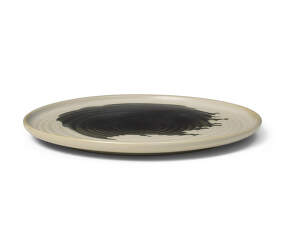 Omhu Plate Medium, off-white/charcoal