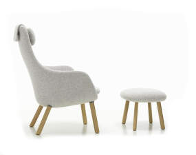 HAL Lounge Chair & Ottoman, cream/sierra grey