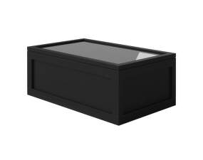Norie Storage - Glass Lid, black oak