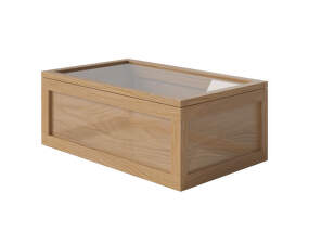 Norie Storage - Glass Lid, oiled oak