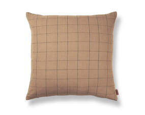 Brown Cotton Cushion Grid