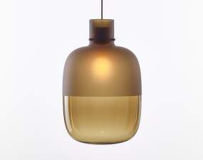 Awa Large PC1130 Pendant Lamp, smoke brown / copper