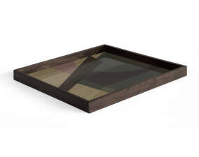 Angle Glass Tray Square L, slate