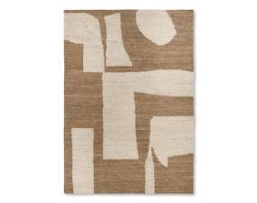 Piece Rug 200x300, off-white / toffee