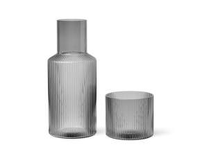 Ripple Carafe Set Small, smoked grey