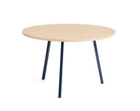 Loop Stand Table Round Ø120, oak/deep blue