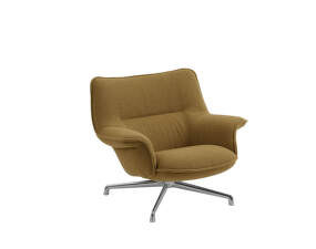 Doze Lounge Chair Low Swivel, Hearth 8 / polished aluminum