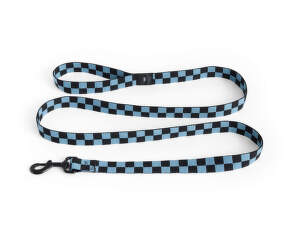 Dogs Leash Flat M/L, blue/black check