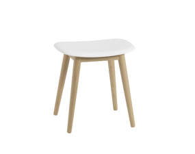 Fiber Stool Wood Base, natural white/oak