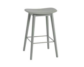 Fiber Stool 65cm Wood Base, dusty green