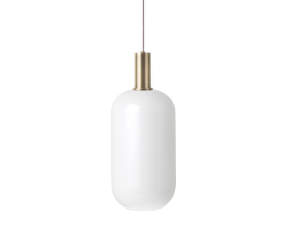 Collect Pendant Low, brass / opal tall