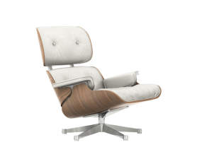 Eames Lounge Chair, white pigmented walnut
