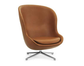 Hyg Lounge Chair High Swivel, leather