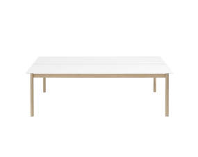 Linear System Table, White Laminate / Oak