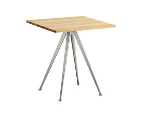 Pyramid Table 21 70x70 Beige Steel, clear oak