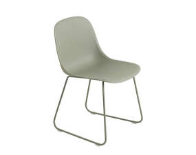 Fiber Side Chair Sled Base, dusty green