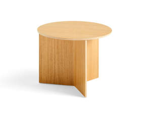 Slit Table Wood Round, oak