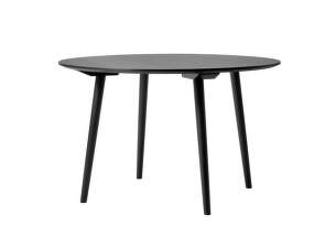 In Between SK4 Table Ø120, black lacquered oak