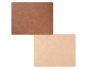 Double Square Mat, brown / sand