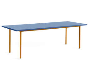 Two-Colour Dining Table 240 cm, ochre/blue