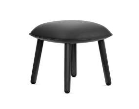 Ace Footstool Black Oak, Ultra Leather black