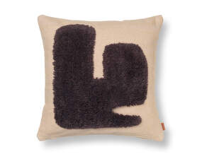 Lay Cushion, sand/dark brown