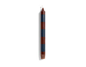 Stripe Candle, bordeaux/dark blue