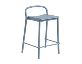 Linear Steel Counter Stool, pale blue