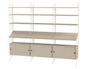 String Living Room G Shelving Set, beige