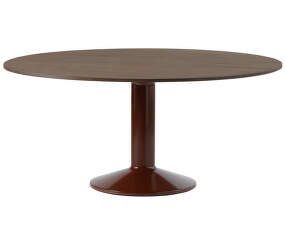 Midst Table Ø160, dark oak/dark red