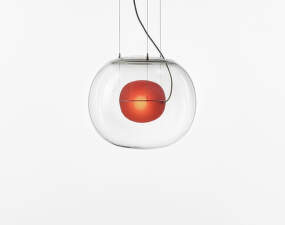Big One Small PC1335 Pendant Lamp, clear / red