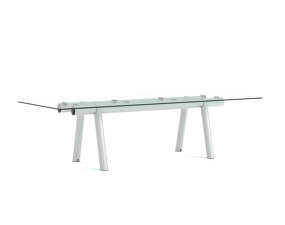 Boa Table 280x110x75 cm, metallic grey / clear glass