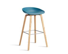 AAS 32 Bar Stool High Oak Veneer, azure blue