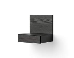 Tana Wall Mounted Nightstand, black stained oak