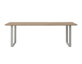 70/70 Outdoor Table, sapele mahogany / grey