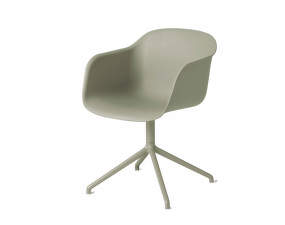 Fiber Armchair Swivel Base, dusty green