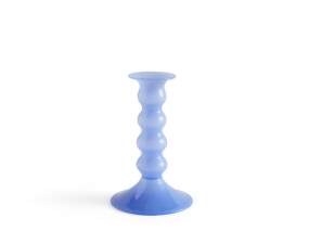 Wavy Candleholder Medium, jade light blue