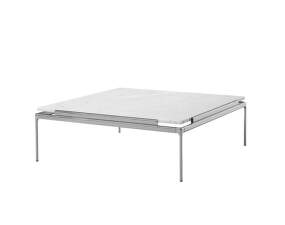 Sett LN13 Coffee Table, dark chrome  / Bianco Carrara marble