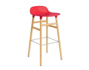 Form Bar Chair 75 cm Oak, bright red