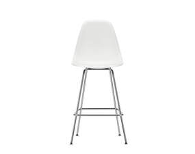 Eames Plastic Counter Stool Low, white/chrome