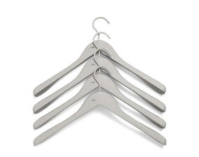 Soft Coat Hanger Wide, Set of 4, grey