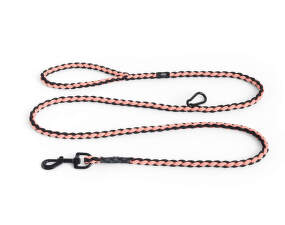 Dogs Leash Braided Adjustable, pink/black