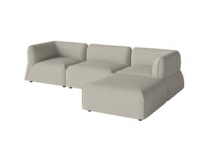 Arke Garden Corner Sofa 3 Modules with Pouf Right, sand