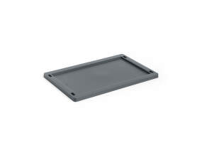 Colour Crate Lid Plastic Small, charcoal