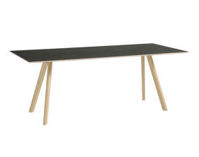 Copenhague CPH30 Table, lacquered oak / black linoleum