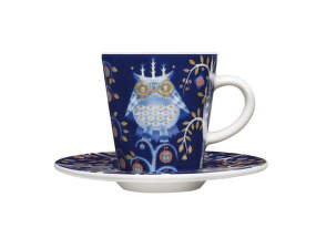 Taika Espresso Cup with Saucer, blue